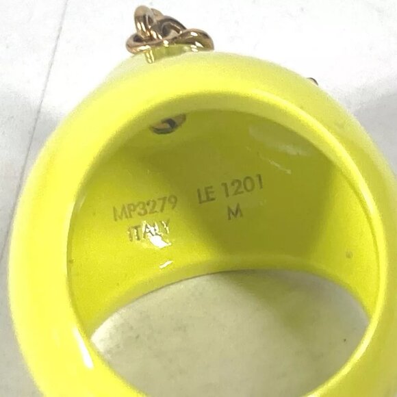 LOUIS VUITTON MP3279 Berg-LV Fruit Lemon Accessories Ring enamel yellow - Picture 6 of 8